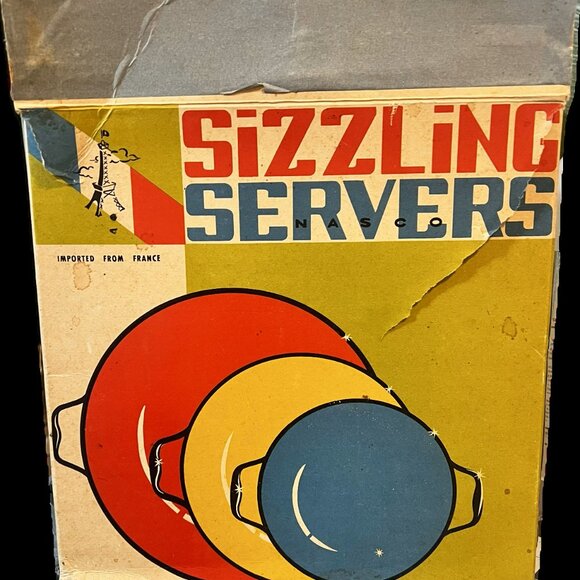 Caravelle France Enamel Sizzling Servers - Set of 3 - Unused with Box - Picture 5 of 5